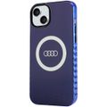 Puzdro Audi pre iPhone 15 Plus 6,7" modré IML Big Logo MagSafe Case