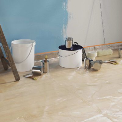 vidaXL Prachový list s lepiacou páskou 6 pcs Priehľadná 140 x 3300 cm
