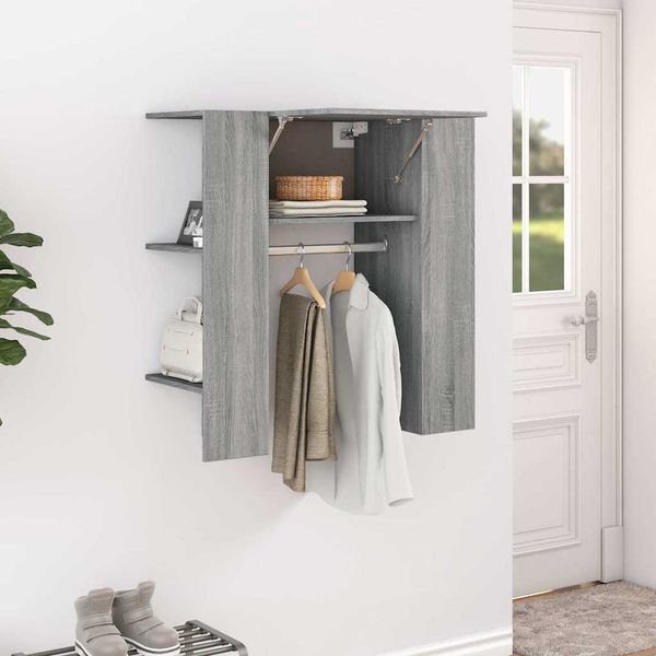 vidaXL Skrinka do chodby sivý dub sonoma 97,5x37x99cm spracované drevo