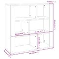 vidaXL Komoda dub sonoma 80x30x80 cm spracované drevo