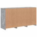 vidaXL Komoda s LED svetlami betónovo-sivá 123x37x67 cm