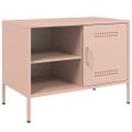 vidaXL TV skrinky 2 ks ružové 68x39x50,5 cm oceľ