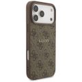 Guess 4G Ring Classic Logo MagSafe case for iPhone 17 Pro Max brown