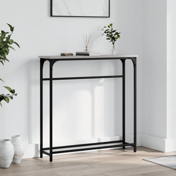 vidaXL Konzolový stolík sivý sonoma 75x19,5x75 cm kompozitné drevo