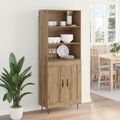 vidaXL Highboard 2 ks Remeselný dub 69,5 x 34 x 180 cm