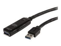 M/F - 3m USB 3.0 predlžovací kábel - USB 3.0 repeater kábel (USB3AAEXT3M) - Predlžovacia šnúra USB - USB typ A (M) na USB typ A (F) - USB 3.0 - 3 m - aktívny - čierna - pre P/N: PEXUSB3S42V, PEXUSB3S44V, ST7300USB3B, SVA5H2NEUA, USB3SAA3MBK