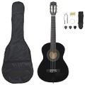 vidaXL 8-dielna klasická gitarová sada pre začiatočníkov čierna 1/2 34"