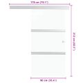 vidaXL Posuvné dvere ESG sklo a hliník 90x212 cm strieborné