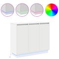vidaXL LED komoda Biela 90 x 32 x 75 cm Kompozitné drevo