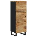 vidaXL Komoda s 3 dvierkami 40x33x110 cm masívny mangovník a železo