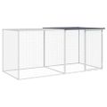 vidaXL Klietka pre kurčatá so strechou, antracitová 203x98x90 cm, pozinkovaná oceľ