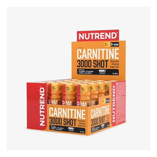 Carnitine 3000 Shot - Nutrend, ananás, 20 x 60 ml