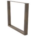 vidaXL Nohy k jedálenskému stolu v tvare V, 2 ks, prírodná oceľ, 100 x (72-73,3) cm, oceľ