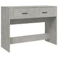 vidaXL Konzolový stolík betónovosivý 100x39x75 cm spracované drevo