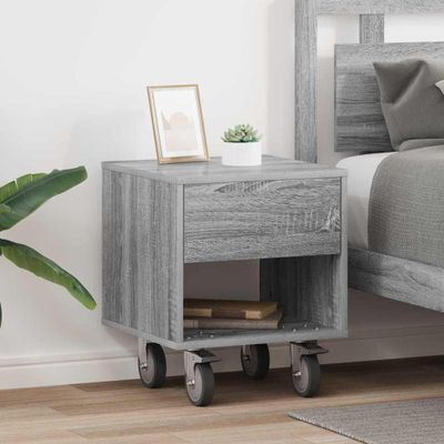 vidaXL Nočný stolík 2 pcs Sivý Sonoma 40,5 x 40 x 48 cm