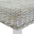 vidaXL Lavica biela 160x35x45 cm prírodný kubu ratan a masívne drevo mahagón