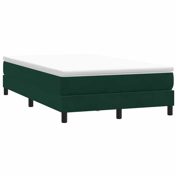 vidaXL Posteľný rám boxsping bez matracom tmavozelený 120x210 cm zamat
