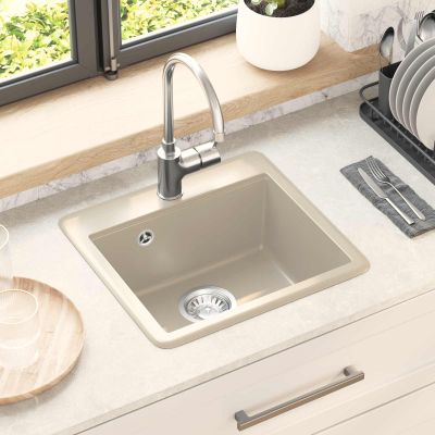 vidaXL Drez Béžová 470 x 440 mm Granite
