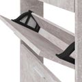 vidaXL Botník betónovo sivý 59x17x108 cm spracované drevo