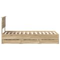 vidaXL Rám postele Sonoma dub 75 x 190 cm Inžinierske drevo