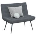 vidaXL Lavička tmavosivá 110x74x84 cm zamat