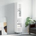 vidaXL Vysoká skrinka biela 34,5x34x180 cm spracované drevo