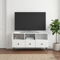 vidaXL TV skrinka Biela s vysokým leskom 102 x 34,5 x 50 cm