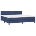 vidaXL Boxspring posteľ s matracom modrá 200x200 cm látka