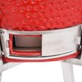 vidaXL Kamado gril s udiarňou keramika 33 cm