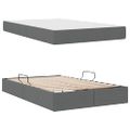 vidaXL Postel s úložným prostorem a matrací Tmavo šedá 120 x 200 cm