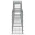 vidaXL Oblúkový gabionový kôš 7 ks 400x30x60/80 cm pozinkované železo