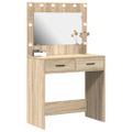 vidaXL Toaletný stolík Sonoma dub 78,5 x 41 x 135 cm Kompozitné drevo