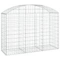vidaXL Oblúkový gabionový kôš 150x50x100/120 cm pozinkované železo