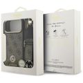 Obal Guess 4G Strass Logo & Big Strap Metal Buttons MagSafe pre iPhone 17 Pro Max hnedá