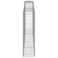 vidaXL Oblúkové gabiónové koše 3ks 400x50x180/200cm pozinkované železo