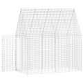 vidaXL Klietka pre králiky Strieborná 200 x 100 x 210 cm