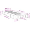 vidaXL Posteľný rám betónový sivý 100x200 cm borovicový masív