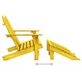 vidaXL 2-miestna záhradná stolička a taburetka Adirondack jedľa žltá