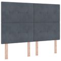 vidaXL LED boxspring posteľ s matracom Tmavosivá 160 x 200 cm Zamat