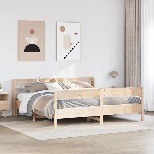 vidaXL Posteľ bez matraca 180x200 cm masívna borovica
