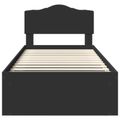 vidaXL Rám postele Čierna 90 x 200 cm Masívne borovicové drevo