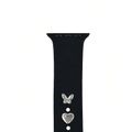 Pin Charms set for watch straps butterfly silver