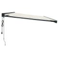 VidaXL Zaťahovacia markíza krémová 5x3 m látka a hliník