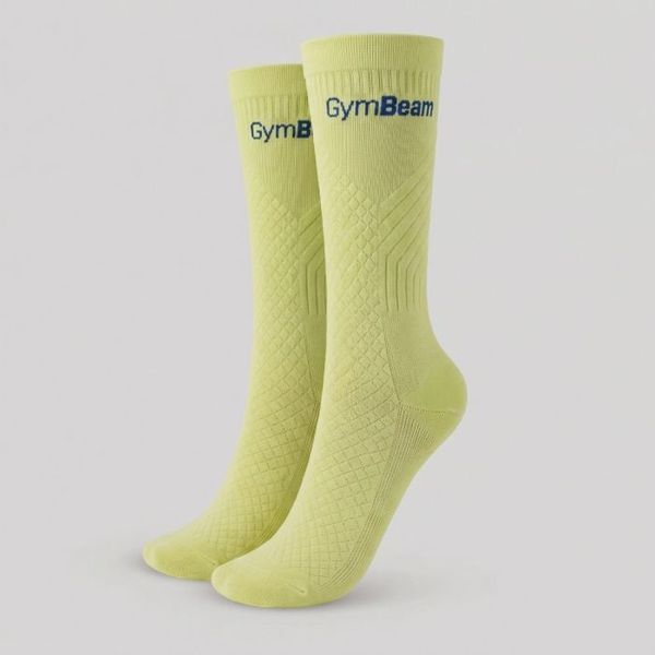 Bežecké ponožky Lime Green - GymBeam, veľkosť L
