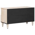 vidaXL TV skrinka Biela 80 x 33,5 x 46 cm Masívne mango drevo