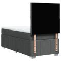 vidaXL Posteľný rám boxsping s matracom tmavosivý 80x200 cm látka