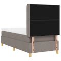 vidaXL Posteľ s pružinovým rámom Sivohnedá 90 x 190 cm látka