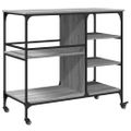 vidaXL Kuchynský vozík sivý sonoma 100x45x89,5 cm kompozitné drevo