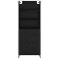 vidaXL Highboard Čierny dub 69,5 x 34 x 180 cm Kompozitné drevo