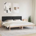 vidaXL Rám postele s čalúneným čelom Čierny 200 x 200 cm